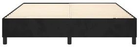 Giroletto a molle nero 160x200 cm in tessuto