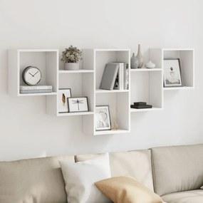 Scaffale A Parete Bianco 159x18x66 Cm İn Truciolato /
