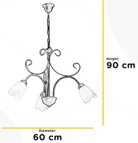 ONLI - Lampadario a sospensione con catena ODINO 3xE14/6W/230V