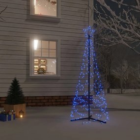 Albero di Natale a Cono Blu con LED, 70x180 cm / 200