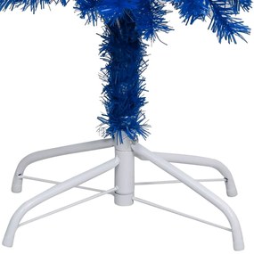 Albero di Natale Preilluminato con Palline Blu 240 cm PVC
