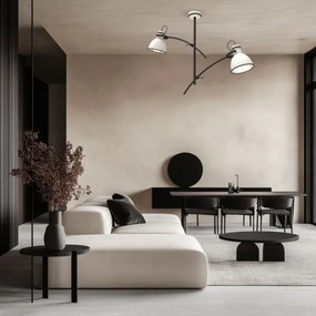 Lampadario a stelo ZUMBA 2xE27/60W/230V bianco/nero