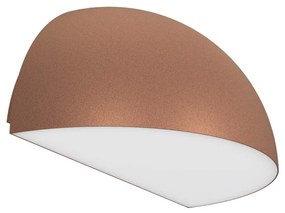 Applique Curva Monodirezionale con base E27, IP54 Corten - Serie BRINA Base E27