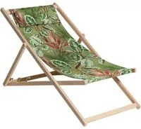 Madison Sedia da Spiaggia in Legno Cala 55x90x87 cm Verde 447177