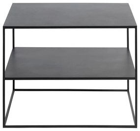 Tavolino in metallo nero 65x65 cm Pebble - Unique Furniture