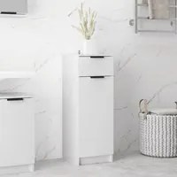 Armadio da Bagno Bianco Lucido 32x34x90 cm in Legno Multistrato cod mxl 50310