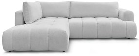 Divano angolare grigio chiaro allungabile e con contenitore (penisola a sinistra/a L) Fuji – Bobochic Paris