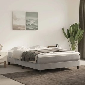 Materasso A Molle Grigio Chiaro 140x200x20 Cm İn Velluto /