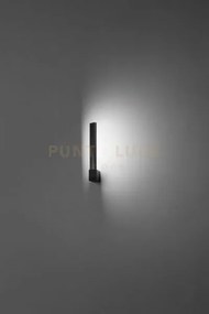 Applique in alluminio colore nero diffusore in acrilico satinato le...