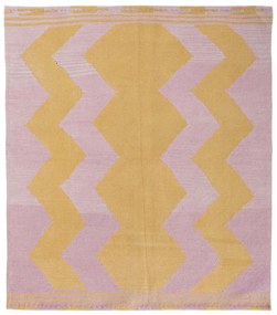 Kilim Tappeto persiano 140x120 Giallo (Iran) Tessuto A Mano