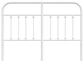 Testiera in metallo bianco 135 cm