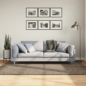 Tappeto A Pelo Lucido Lungo Istan Effetto Grigio 140x200 Cm /