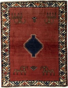 Gabbeh Tappeto persiano 190 x 150 Rosso (Iran) Annodato A Mano