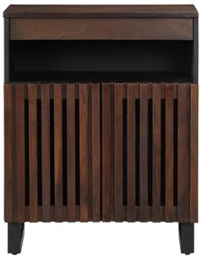 Credenza marrone 60x34x75 cm in legno massello di mango