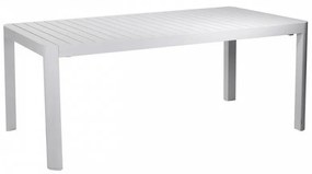 Tavolo in alluminio Claveland bianco allungabile rettangolare
