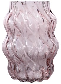 Vaso arredo vetro 24 cm rosa