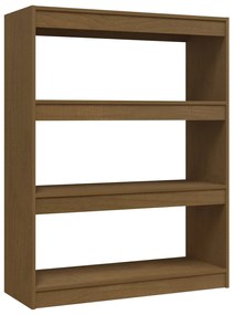 Libreria/divisorio marrone miele 100x30x103 cm in legno di pino