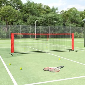 Rete Da Tennis Nera E Rossa 300x100x87 Cm İn Poliestere /