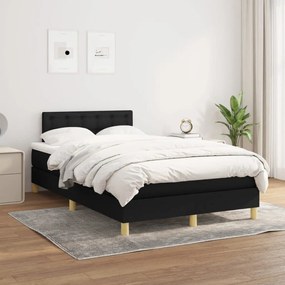 Giroletto A Molle Con Materasso Nero 120x200 Cm İn Tessuto /