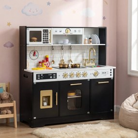 Costway Cucina bambini in legno cucina giocattolo con che si illumina, Cucina giocattolo set da gioco di chef per bambini 3+ anni 2 Colori