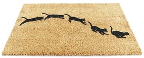 Zerbino in fibre di cocco 40x60 cm Jumping Cats – Artsy Doormats