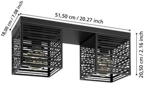 Eglo 900356 - Plafoniera PIEDRITAS 2xE27/40W/230V