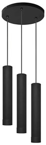 Lampadario a sospensione con filo KARADON 3xGU10/30W/230V nero