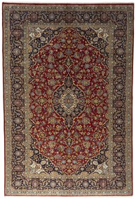Kashan Tappeto 320 x 210 Rosso (Iran) Annodato A Mano