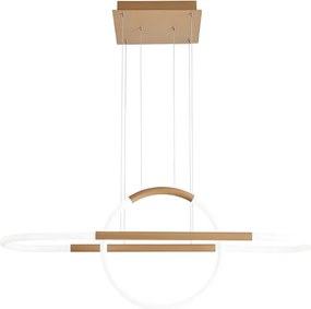 Lampadario LED moderno Ila beige, luce naturale 2200 lumen, NOVECENTO