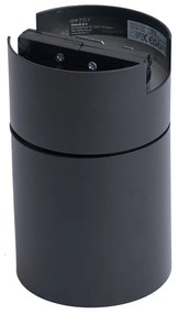 Faretto nero moderno per sistema a binario monofase GU10 70mm - Iconic Roto