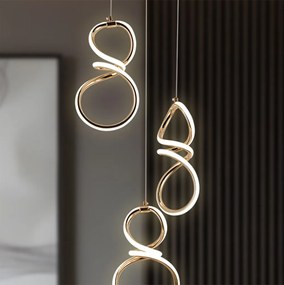 Lampada a sospensione LED G073-3CPR Gold
