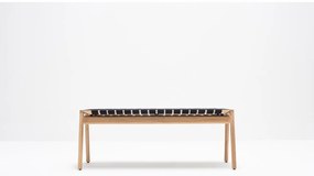 Panchina di colore nero/naturale Klupa - Gazzda