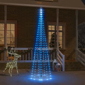 Albero di Natale Pennone con LED di diverse intensità e altezze, Blu / 300 cm / 310