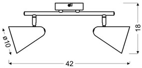 Faretto AMOR 2xE14/40W/230V giallo