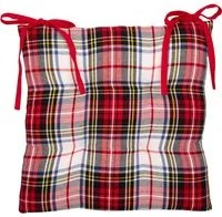 Cuscino sedia tartan bianco 40x40 cm