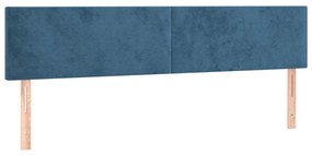 Testiere 2 pz blu scuro 100x5x78/88 cm in velluto