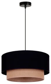 Duolla - Lampadario a sospensione con filo BOHO 1xE27/15W/230V diametro 45 cm nero/marrone