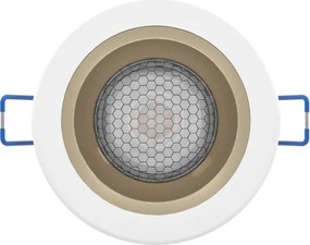 Eglo 902299-LED RGBW Plafoniera dimmerabile per controsoffitto con vetro fumé YEBRA-Z LED/4,8W/230V IP44 bianco/oro