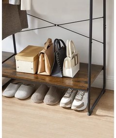 Appendiabiti da terra LINEA marrone/nero