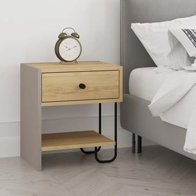 Comodino in rovere con mensole Saturne - Marckeric