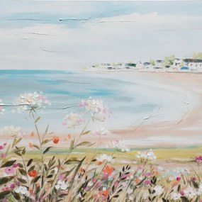 Stampa su tela Baia fiori 150 x 65 cm
