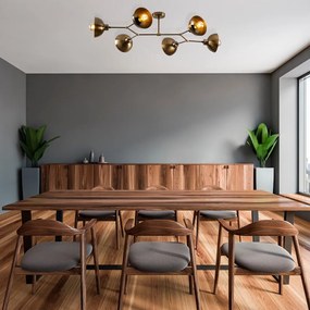 Plafoniera dorata con paralume in metallo 52x102 cm Dram – Opviq lights