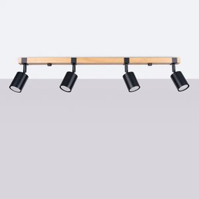 Sollux SL.1346 - Faretto FAGER 4xGU10/10W/230V nero