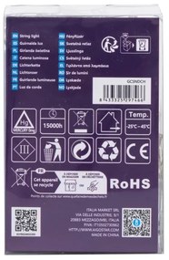 Aigostar -Catena LED natalizia da esterno 100xLED/8 funzioni 3xAA 10,3m IP44 multicolore