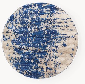 Tappeto rotondo in lana tessuto a mano con motivo astratto Cynthia