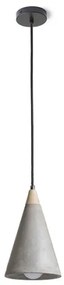 RED - Design Rendl - R12380 - Lampadario su corda HEIDI 1xE27/28W/230V cemento/legno