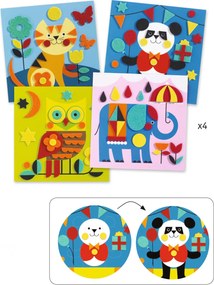 Collage di feltro - animali felici