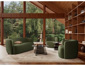 Tavolino da salotto rotondo grigio in vetro ø 80 cm Samos – Actona