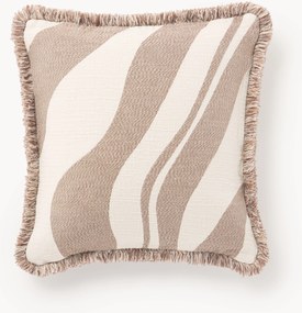 Copricuscino jacquard con frange Rui