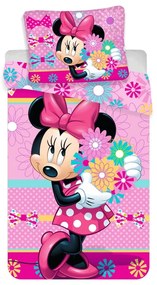 Biancheria da letto per bambini in cotone per letto singolo 140x200 cm Minnie - Jerry Fabrics